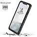 Vapesoon iPhone Xs Max Waterproof Case, Waterproof Shockproof Snowproof with Kickstand Clear Slim Case for iPhone Xs Max (6.5 inch) (Black/Clear)