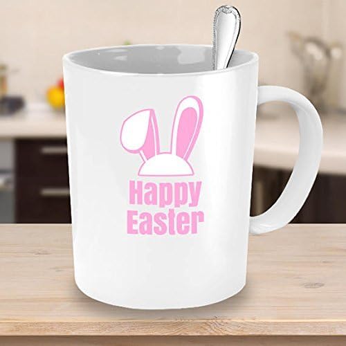 Personalised Happy Easter Mug, Bunny Ears Mug, Happy Easter Gift, Bunny Coffee Mug, Cute Coffee Cup, Easter Gifts, Easter Coffee Mug, Gift for Family, Friends