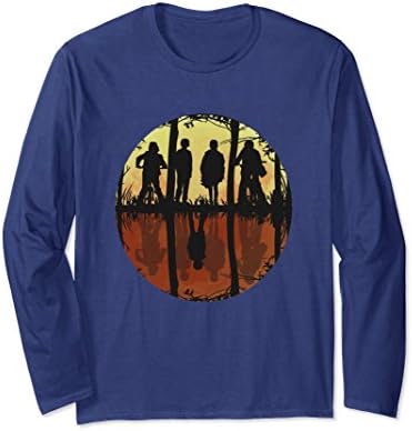 Unisex Mike Lucas Dustin Eleven and Will Long Shirt Small Navy