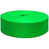 Strapworks Colored Flat Nylon Webbing - Strap For Arts And Crafts, Dog Leashes, Outdoor Activities â€“ 2 Inches x 10 Yards, Hot Green