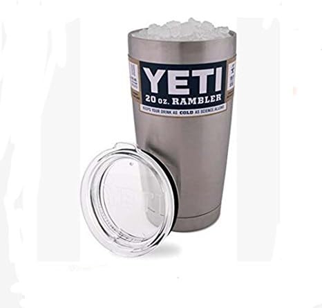 Yeti Coolers Rambler Tumbler, Silver, 20 oz.