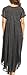 Sakkas 15802 - Lila Freckled Dyed Cap Sleeve Scoopneck Long Caftan Dress/Cover up - Black - OS