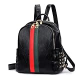 Leparvi Mini Cute Backpack Purse PU Leather Women Backpack Bags Satchel Luxury Totes Ladies Work Rucksack Bag (Small Black)