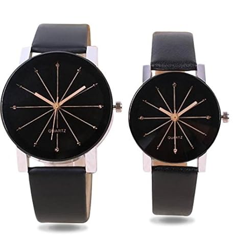 Analogue Black Dial Mens & Womens Couple Watch -W24CPL