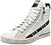 Diesel Men's D-Velows LACE-Sneaker mid, White/Black, 9 M US