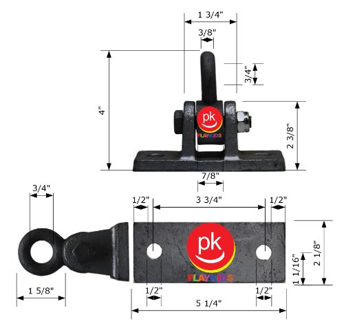 Commercial swing hanger Ductile Iron for playset attachment to wood beamfor swing set play set jungle gym playground or any backyard play system