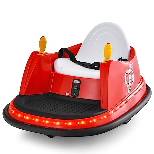 Costzon Bumper Car for Kids, 12V Electric Toddler Bumping Car with Remote Contr…
