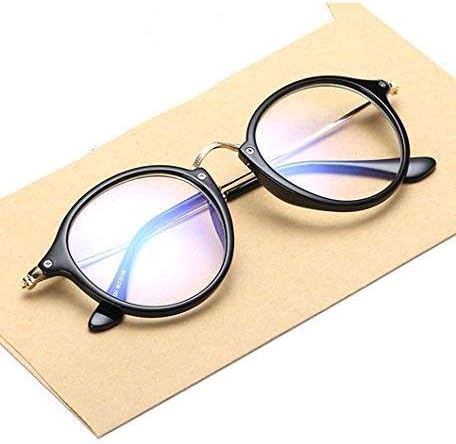 Viceroy Enterprise Present Full Rim Golden Black Round Unisex Spectacle Frame | Transparent Nightwear Eyeglasses for Men and Women