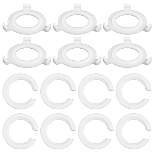 Gjinxi 14 Pcs E27 to E14 Lamp Shade Reducer Ring, Plastic Lamp Shade Adapter Rings Light Converter Ring Washer for Light Fitting Lampshade Adaptor Socket Replacement Fittings