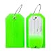 BlueCosto 2 Pack Luggage Tag Label Suitcase Tags Travel Bag Labels w/Privacy Cover - Green