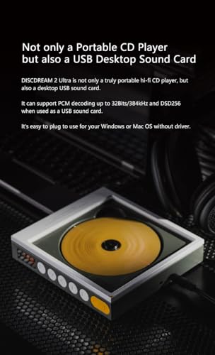 Moondrop DISCDREAM 2 Portable CD Player USB Desktop Sound Card Function Optical Digital Output