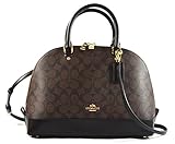 Coach Sierra Satchel Signature Coated Canvas handbag Brown/Black