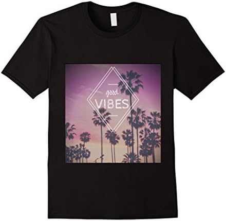 Mens A good vibes sunny summer California t-shirt XL Black