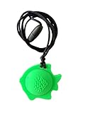 chubuddy Chewable Fish Pendant chewie, non-toxic material-fern