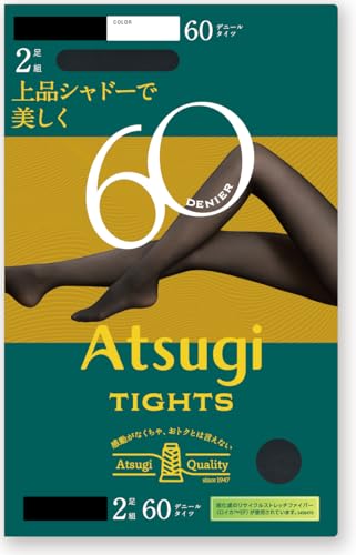 [アツギ] 上品シャドーで美しく 60デニール ロングセラー ＜2足組＞ 毛玉ができにくい 暖かい 静電気防止 FP60002P・FP11612P