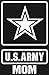U.S. ARMY MOM STAR Logo white window or bumper sticker
