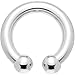 6 Gauge Internally Threaded Horseshoe Circular Barbell - 5/8 6mm