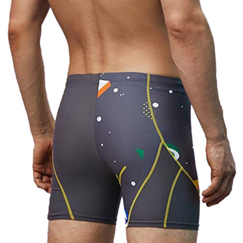 Simayixx Mens Short Swim Trunks with Mesh Lining Quick Dry Boy Board Shorts Swimming Suit Surfing Beach Pants Trouser Gray