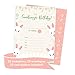Desert Cactus Bunny Rabbit Happy Birthday Invitations Style 2 Invite Cards (25 Count) With Envelopes Girls Boys Kids Party (25ct)