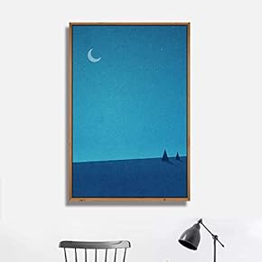 Framed Canvas Wall Art for Living Room, Bedroom Minimalistic Landscape XI Canvas Prints for Home Decoration Ready to Hang - 16x24 inches