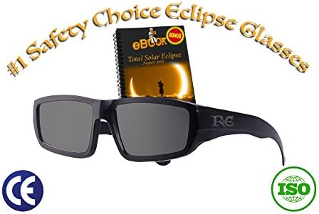 Solar Eclipse Plastic Glasses + Free EBOOK - NASA Approved Highest Safety Rating Available - CE and ISO certified