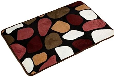 Vacally Coral Velvet Pattern Bathroom Bathroom Rug Anti-skid Doormat Carpet Bath Living Room Mats Bedroom Carpet Decorations