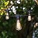 Brightech Ambience Pro Vintage Outdoor String Lights - 48 Ft Weatherproof Commercial Grade Edison Market Cafe Bistro Waterproof Light Strand for Patio Garden Porch Backyard Party Yard – Black