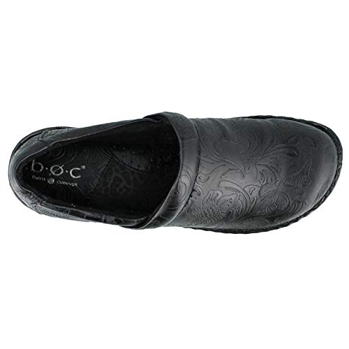 B.O.C. Women's, Peggy Clog Black Tooled 8.5 W