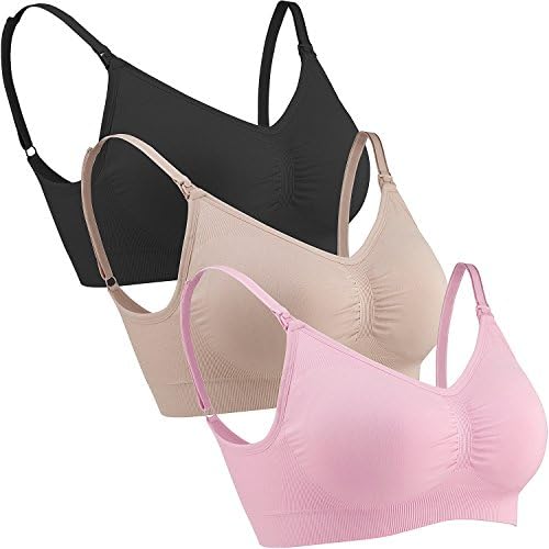 MAXCOZZI 3PACK/2PACK Womens Seamless Sleep Maternity Nursing Bra