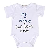 Baby Boys Girls Funny Mommy Daddy Bodysuits Toddler Rompers Outfits(3M, blue)