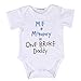Baby Boys Girls Funny Mommy Daddy Bodysuits Toddler Rompers Outfits(3M, blue)