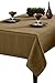 Benson Mills Gourmet Spillproof Fabric Tablecloth, Linen, 60-inch by 84-inch