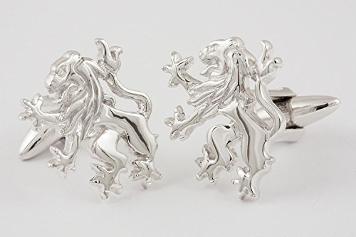 ZAUNICK Rampant Lion Cufflinks Sterling Silver
