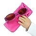 18 Inch Doll Sunglasses & Case 2 Pc. Set, Fits 18 Inch American Girl Dolls & More! by Sophia's, Hot Pink Furry Doll Eyeglass Case & Sunglasses