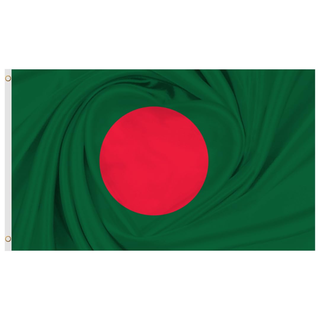Second Ave Bangladesh Flag 5ft X 3ft Large With Brass Eyelets Bangladeshi National Sports Party Celebration Banner Flag