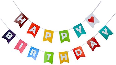 Cute Colorful Happy Birthday Sign Hanging Letters Bunting Banner Baby Shower Birthday Party Decorations