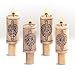 DecoGlow Merlot Scented Wine Cork Candles for Empty Wine Bottles, Birthday, Wedding Cake Toppers - Unique Gifts for Champagne & Wine Enthusiasts, Housewarming Gifts (Set of 6 Candles)
