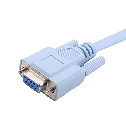 RJ45 to DB9 Console Cable, NEORTX 1.5m Network RJ45 to RS232 COM Port Serial DB9 Female Router Console Adapter Cable for Cisco Router Switch Line Card