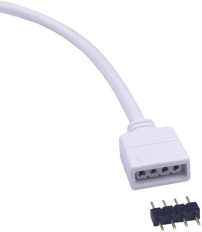 LitaElek 20pcs 4 Pin LED Strip Connector RGB LED Tape Connector LED Ribbon 4pin Plug Male to Male Adapter LED Band Extender Quick Connecter for SMD 5050 3528 2835 RGB LED Strip Lights - Image 3