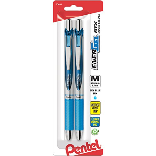 Pentel EnerGel Deluxe RTX Retractable Liquid Gel Pen, Medium Line, Metal Tip, S…