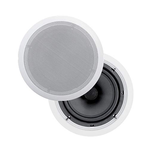KEiiD in-Ceiling Speaker 8 Inch Hi-Fi Premium Surround Sound Coaxial Speaker with 1.5 inch Natural Silk Dome Tweeter,2-Way Frequency Division Ajustable Bass and Treble, Pair 2-Packs