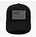 U-LIAN USA Flag Patch Embroidered American Flag Tactical Patch Hook&Loop Fastener Backing Emblem (Black+Silver Grey)