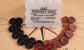 SISCAA Perfect Shot Wooden Carrom Coins 24 Piece