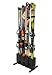 StoreYourBoard Ski Storage Rack, 4 Pair Freestanding Skis Floor Mount, Wide Skis
