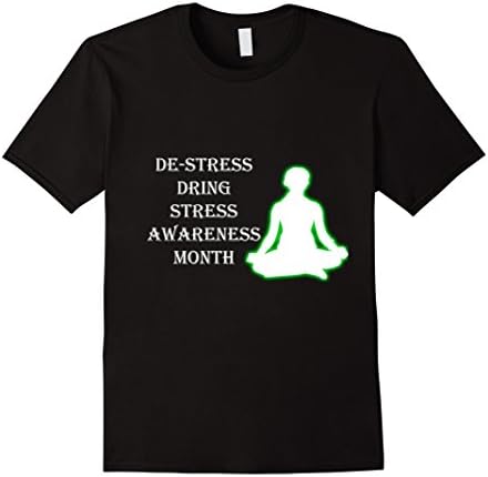 Men's De-stress dring stress awareness month 2XL Black