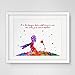 The Little Prince Rose Quotes Art Print Nursery Watercolor Poster Rose Wall Art Gift for Home No Frame Z063