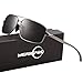 wearPro Polarized Ultralight Rectangular sunglasses for Men 100% UV Protection WP9006(Black gun)