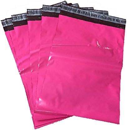 25 Count #5 12 x 15.5 Inch Oknuu Packaging Supplies Hot Pink Poly Mailers Self-Sealing Shipping Envelopes Plastic Mailing Bags 2.5 Mil Thickness 12"x15.5" (25 Pack)