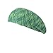 Bondi Band Headbands for Women, 4 Inch Tapered Running Headbands That Stay In Place, Absorbent, Moisture Wicking, Colorful Static Print, Green/Blue