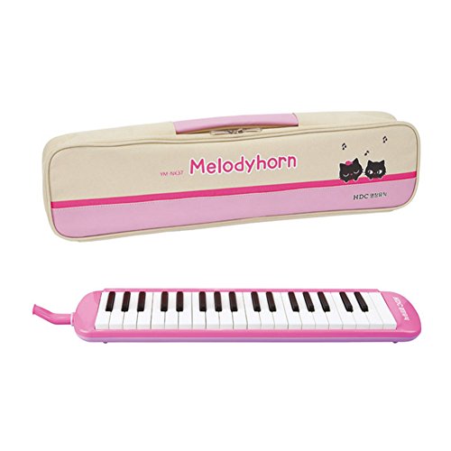 Youngchang 37 Piano Keys Students Melodica Musical Instrument with Carrying Bag / Made in Korea- Pink YM-NK37